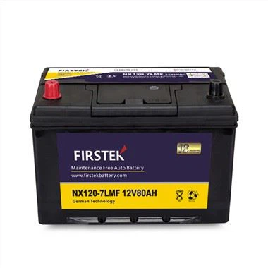 NX120-7L 12V80AH रखरखाव मुक्त कार बैटरी